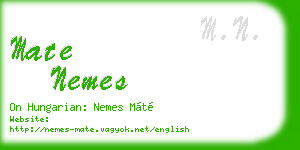 mate nemes business card