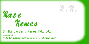 mate nemes business card